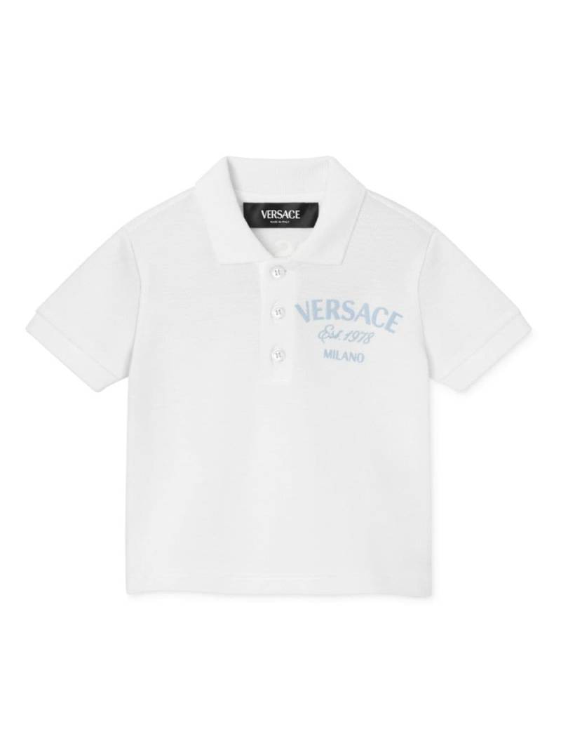 Versace Kids University Coral polo shirt - White von Versace Kids