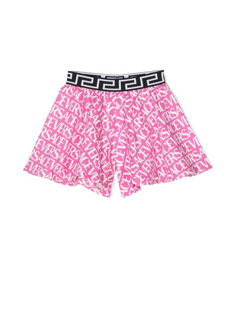 Versace Kids logo-print shorts - Pink von Versace Kids