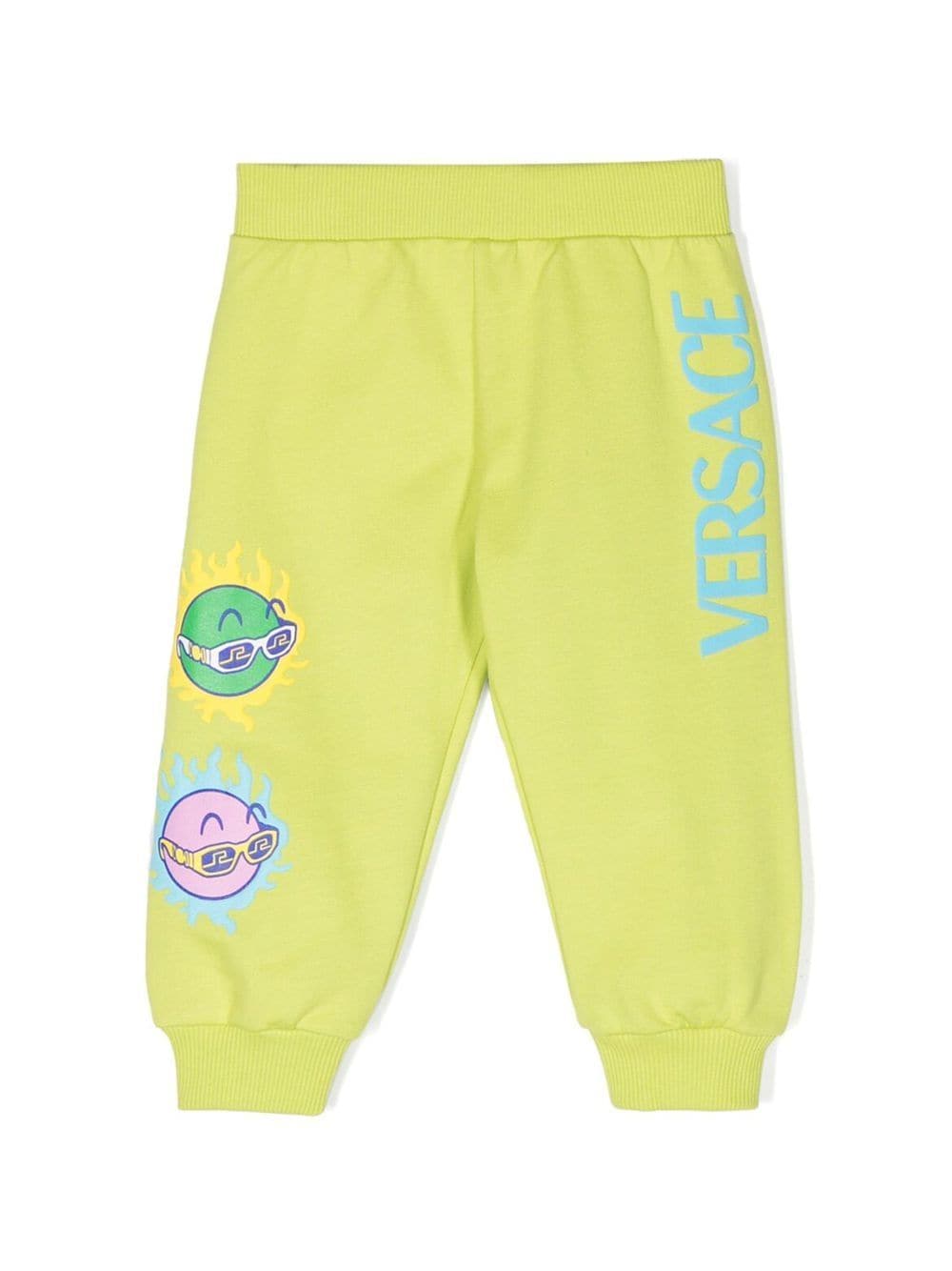 Versace Kids logo-print track pants - Green von Versace Kids