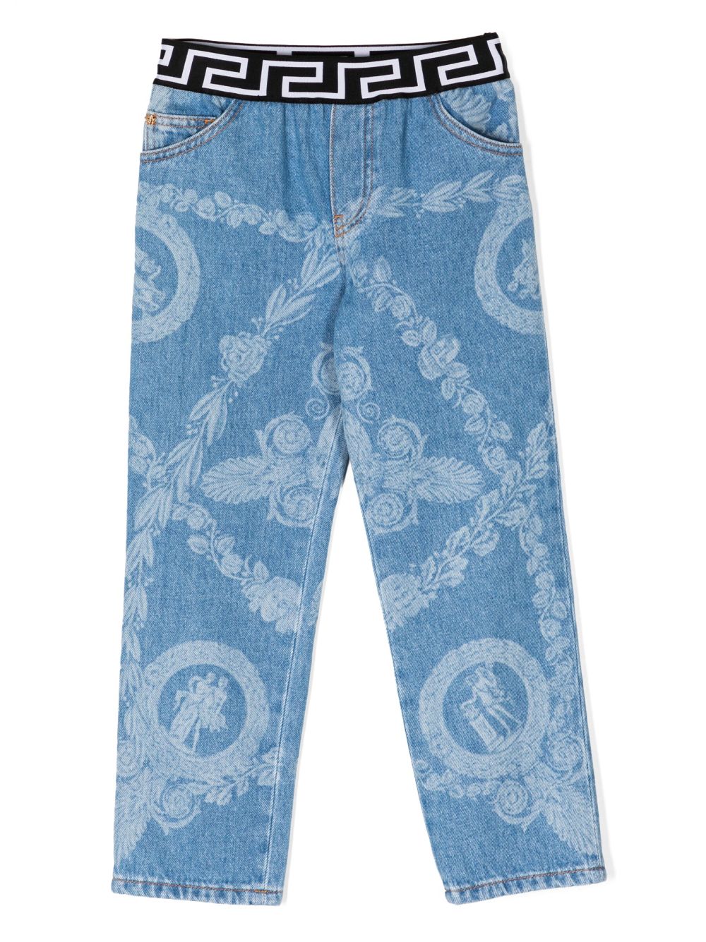 Versace Kids mid-rise straight jeans - Blue von Versace Kids