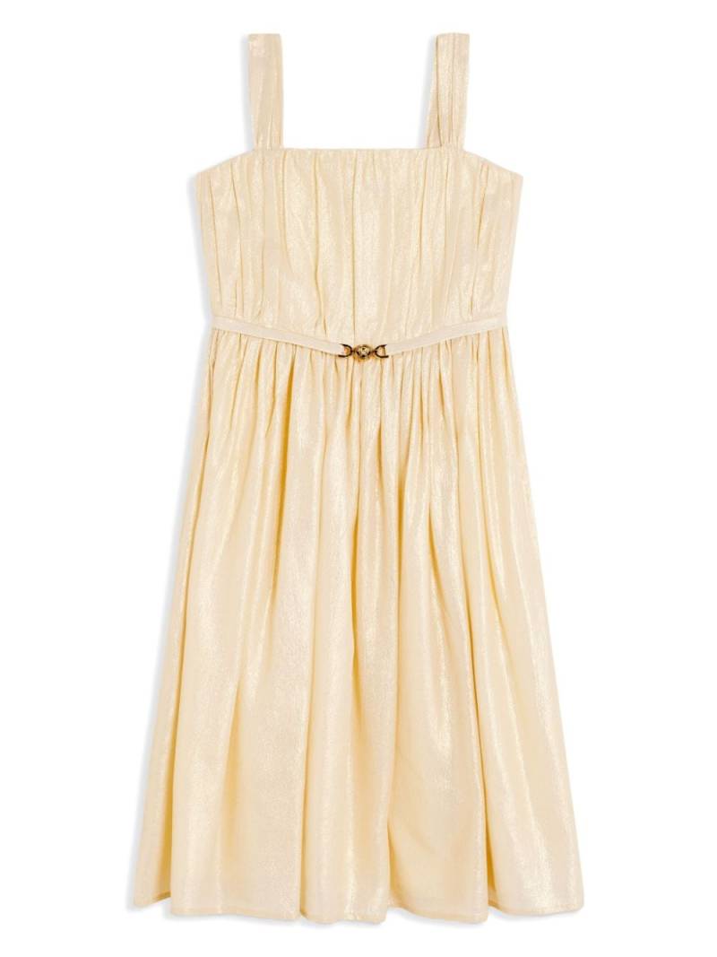 Versace Kids pleated dress - Gold von Versace Kids