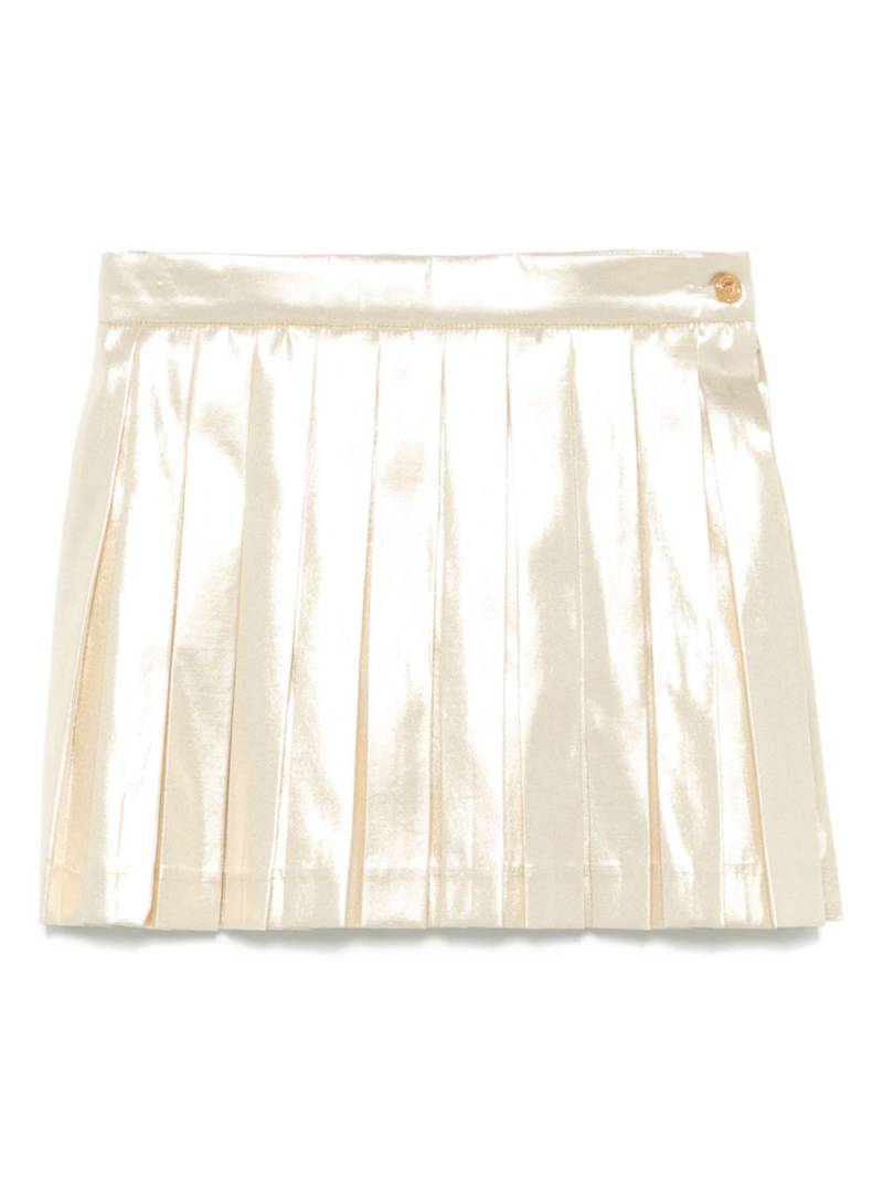 Versace Kids pleated mini skirt - Gold von Versace Kids