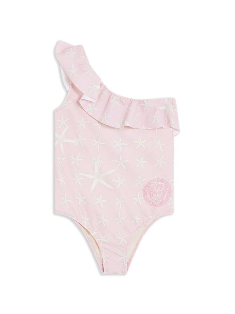 Versace Kids starfish single-shoulder swimsuit - Pink von Versace Kids