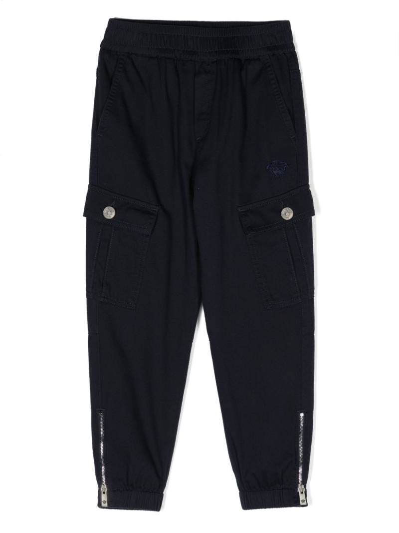 Versace Kids tapered cargo trousers - Blue von Versace Kids