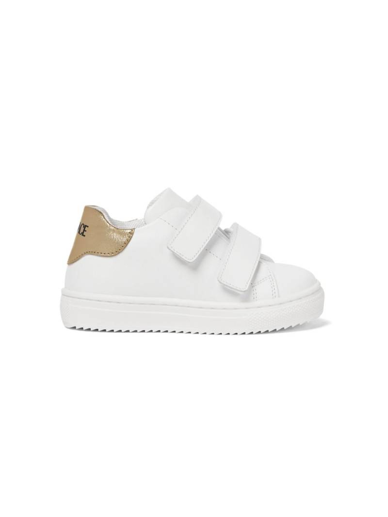 Versace Kids logo-print leather sneakers - White von Versace Kids