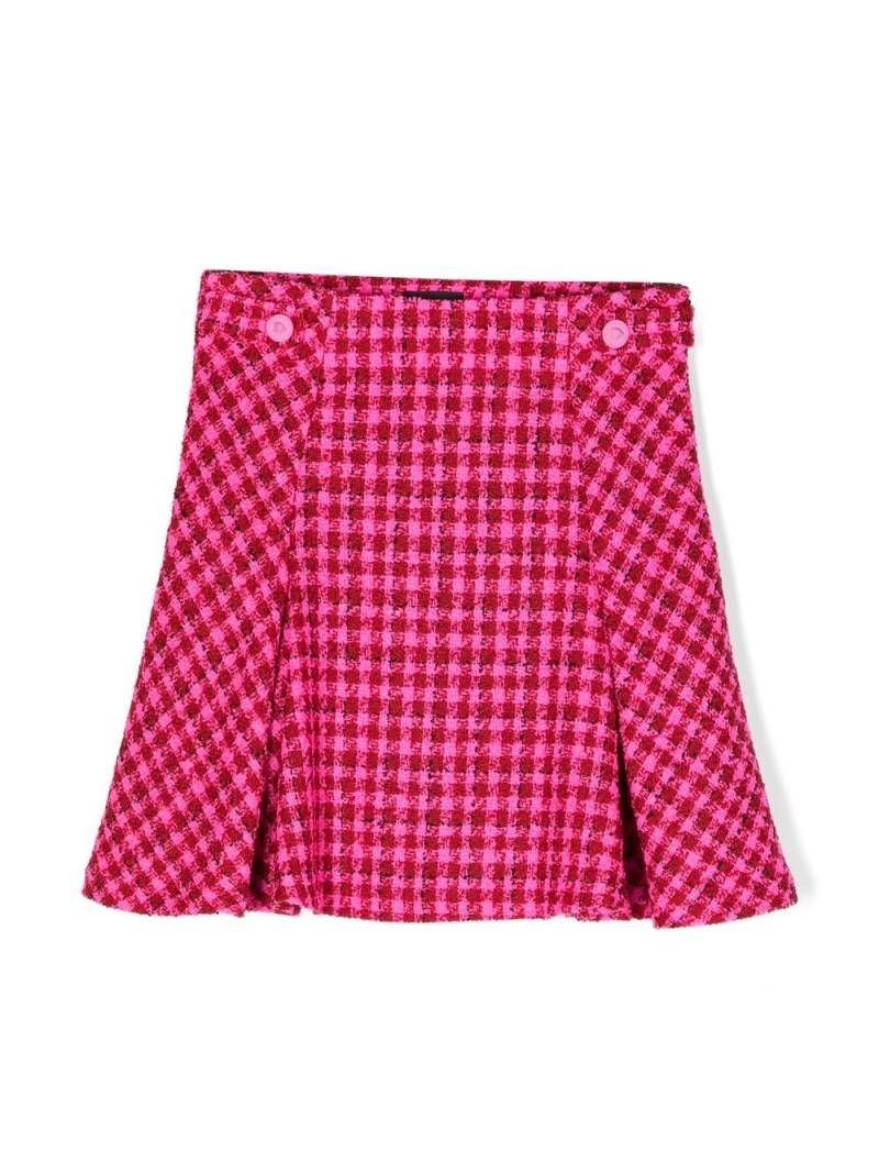 Versace Kids tweed check skirt - Pink von Versace Kids