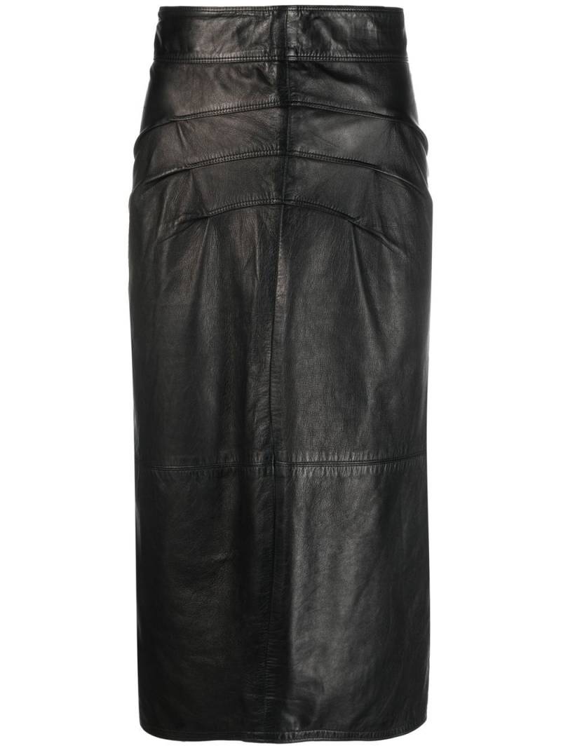 Versace Pre-Owned 1970s leather pencil skirt - Black von Versace Pre-Owned