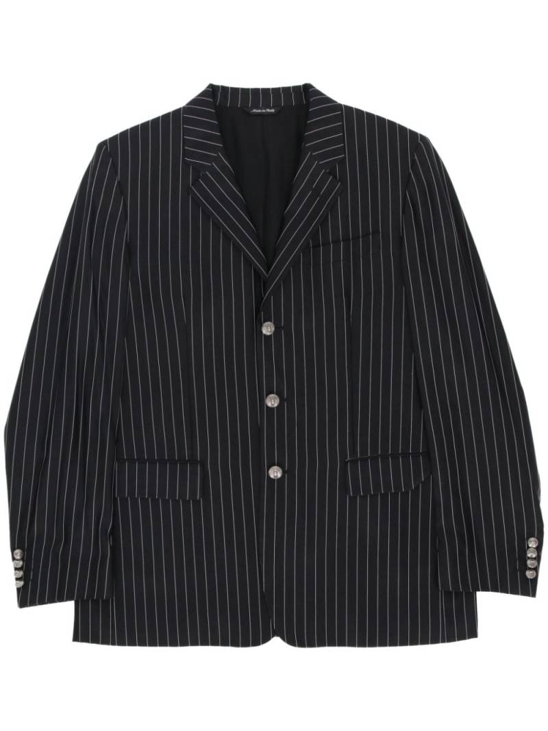 Versace Pre-Owned 1980s pinstripe blazer - Black von Versace Pre-Owned