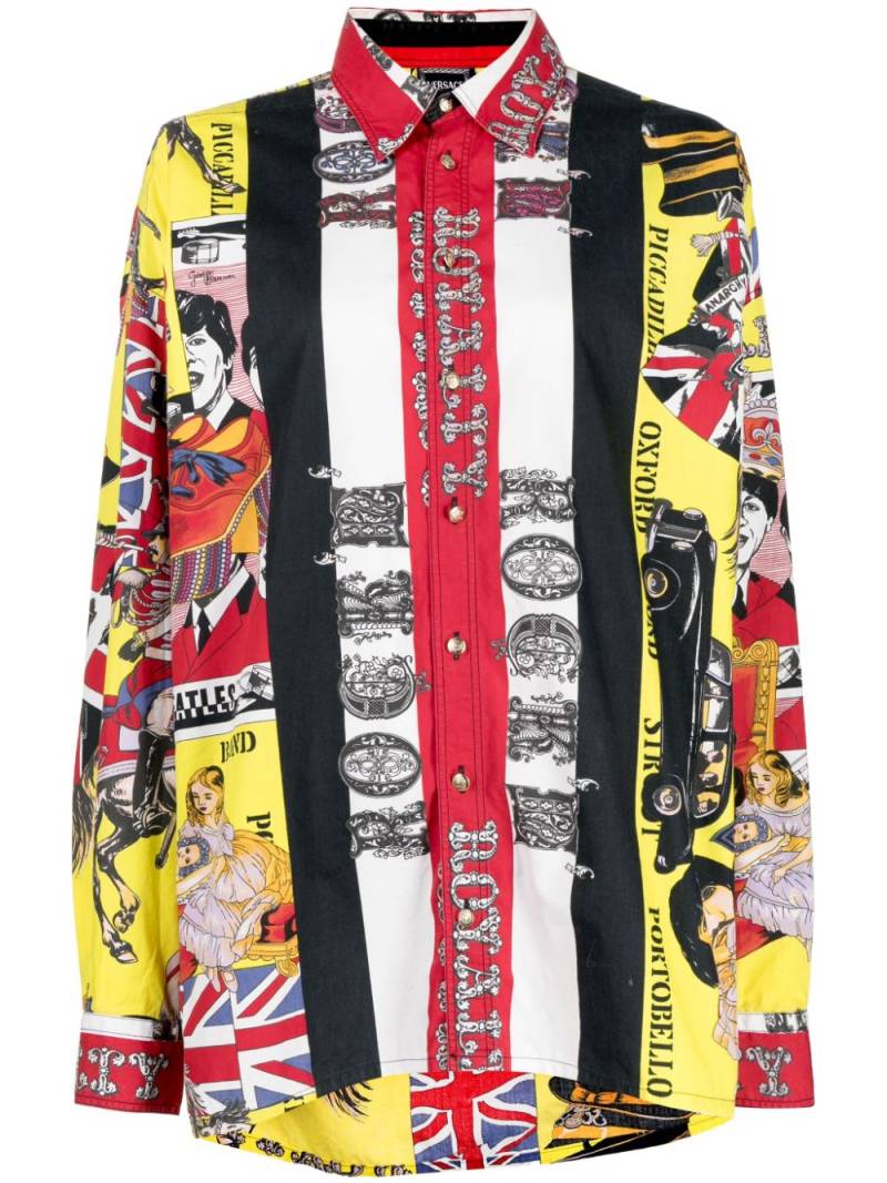 Versace Pre-Owned 1990-2000s graphic-print cotton shirt - Multicolour von Versace Pre-Owned