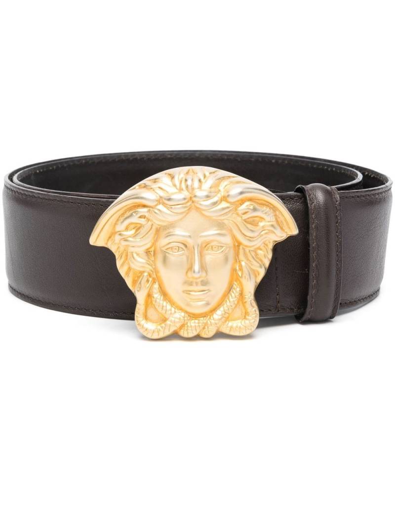 Versace Pre-Owned 1990s Medusa head buckle belt - Brown von Versace Pre-Owned