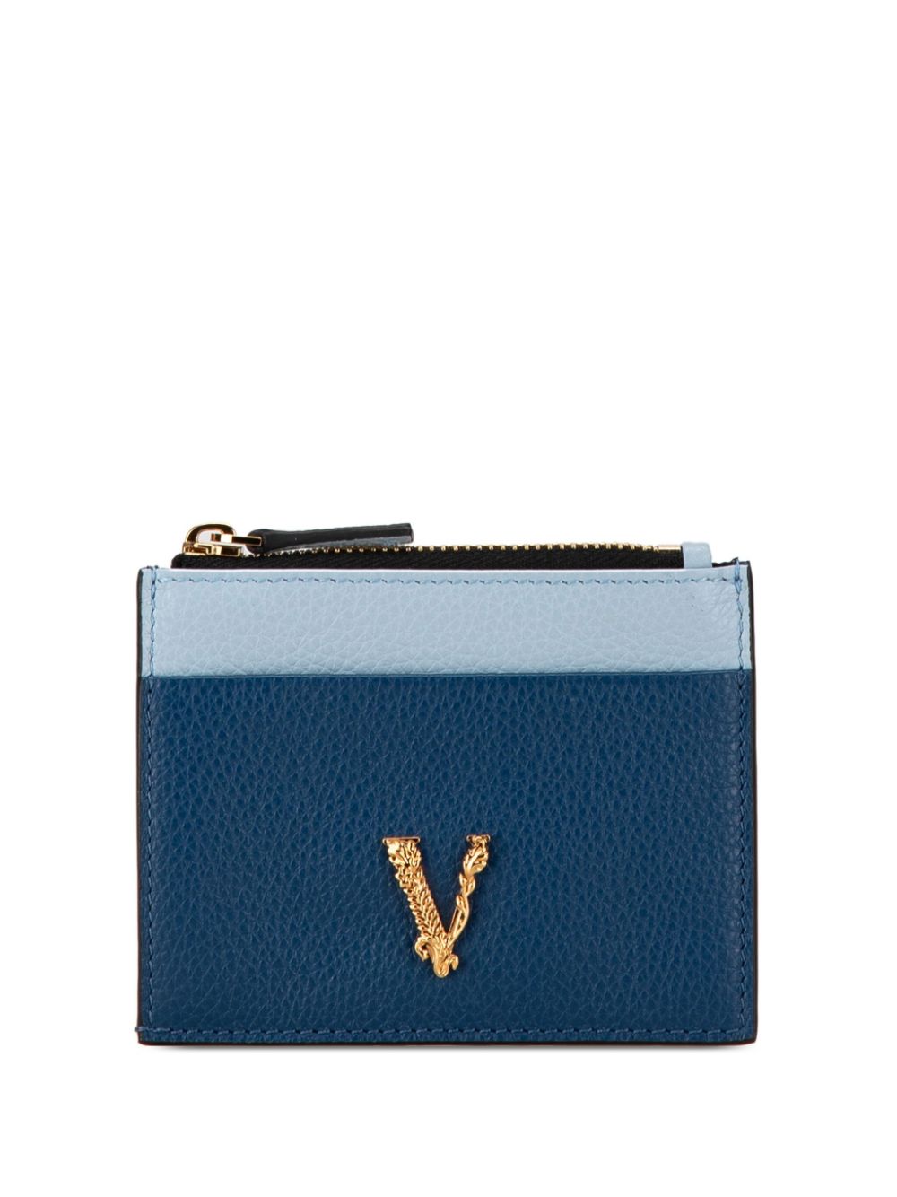 Versace Pre-Owned 2000-2023 Virtus Logo card holder - Blue von Versace Pre-Owned