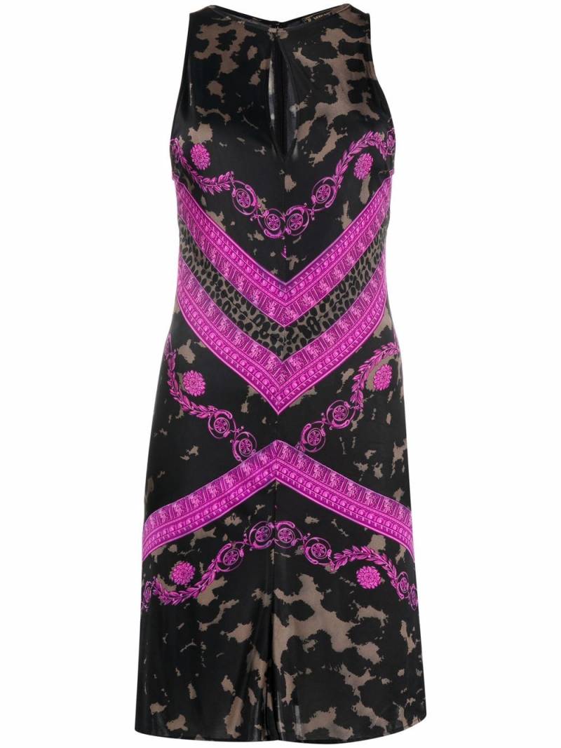 Versace Pre-Owned 2000s animal baroque-print fitted dress - Black von Versace Pre-Owned