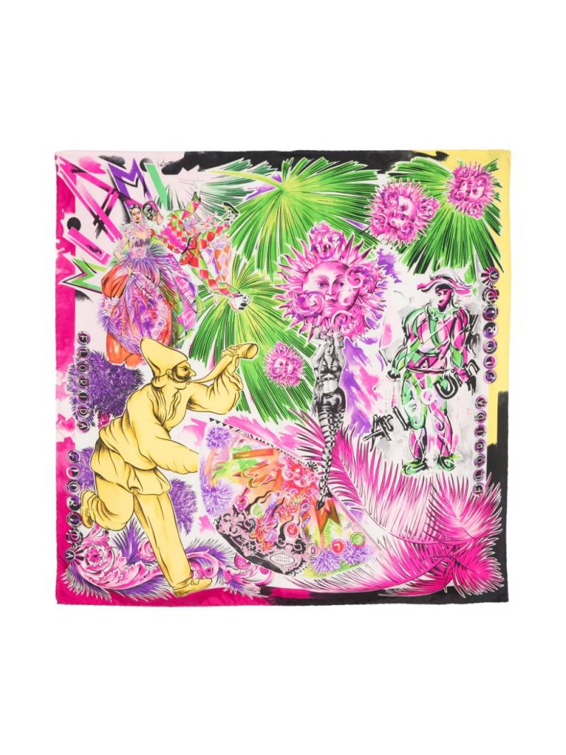 Versace Pre-Owned 2000s graphic-print silk scarf - Pink von Versace Pre-Owned