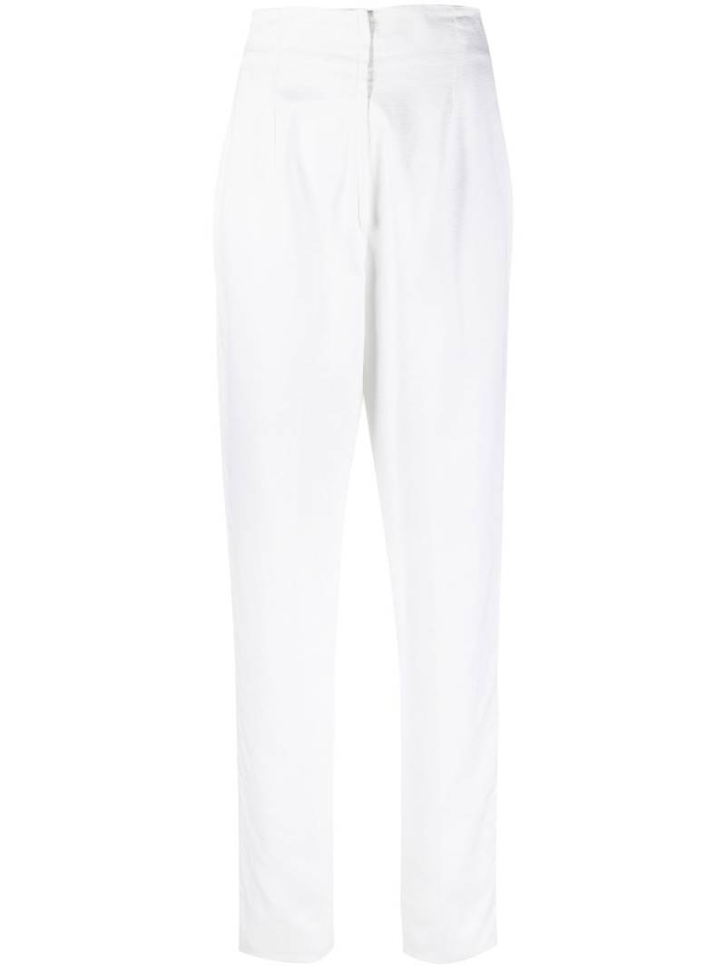 Versace Pre-Owned 2000s high-waisted straight-legged trousers - White von Versace Pre-Owned