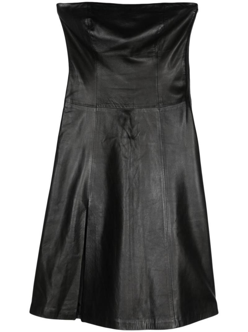 Versace Pre-Owned 2000s leather dress - Black von Versace Pre-Owned