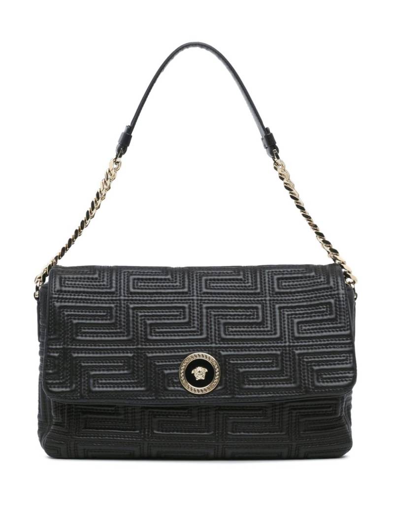 Versace Pre-Owned 2010-2024 Leather Medusa Flap shoulder bag - Black von Versace Pre-Owned