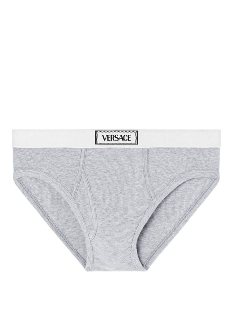 Versace 90s Versace Logo briefs - Grey von Versace