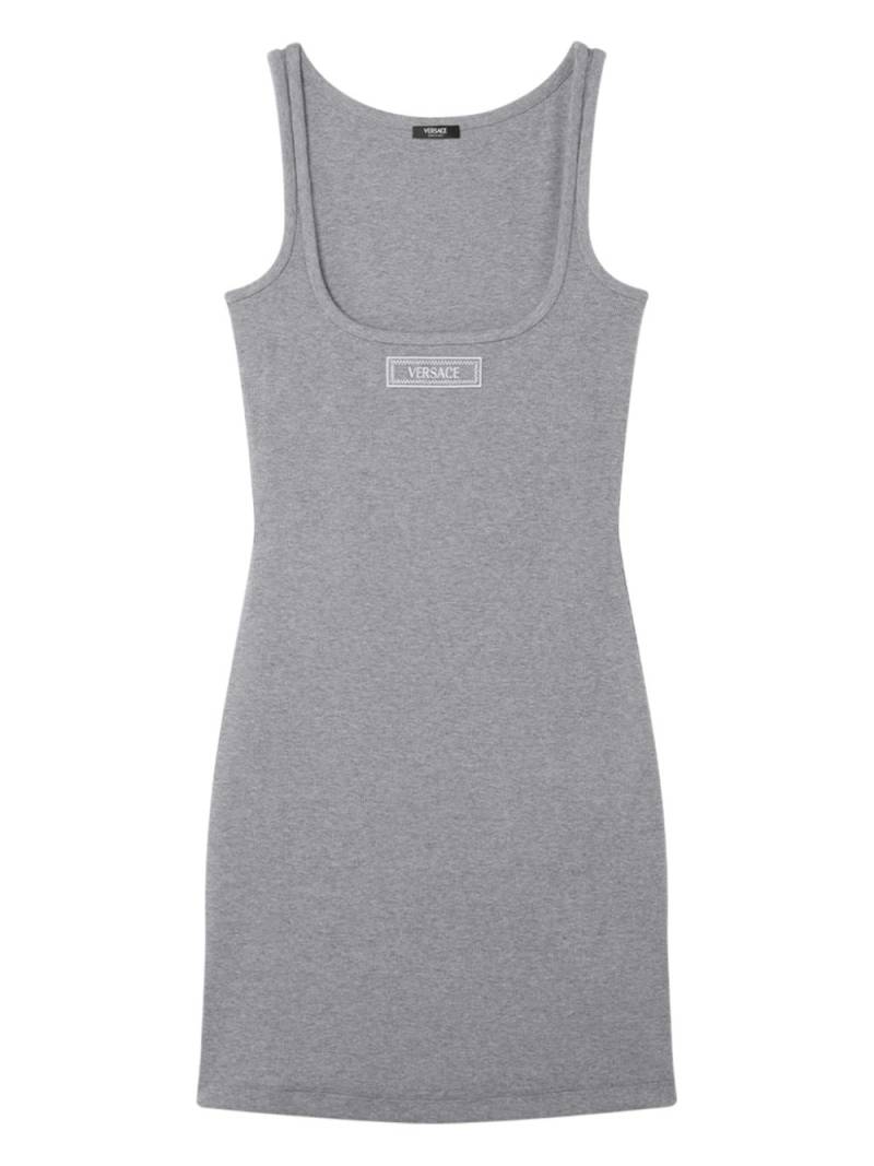 Versace 90s Logo mini dress - Grey von Versace