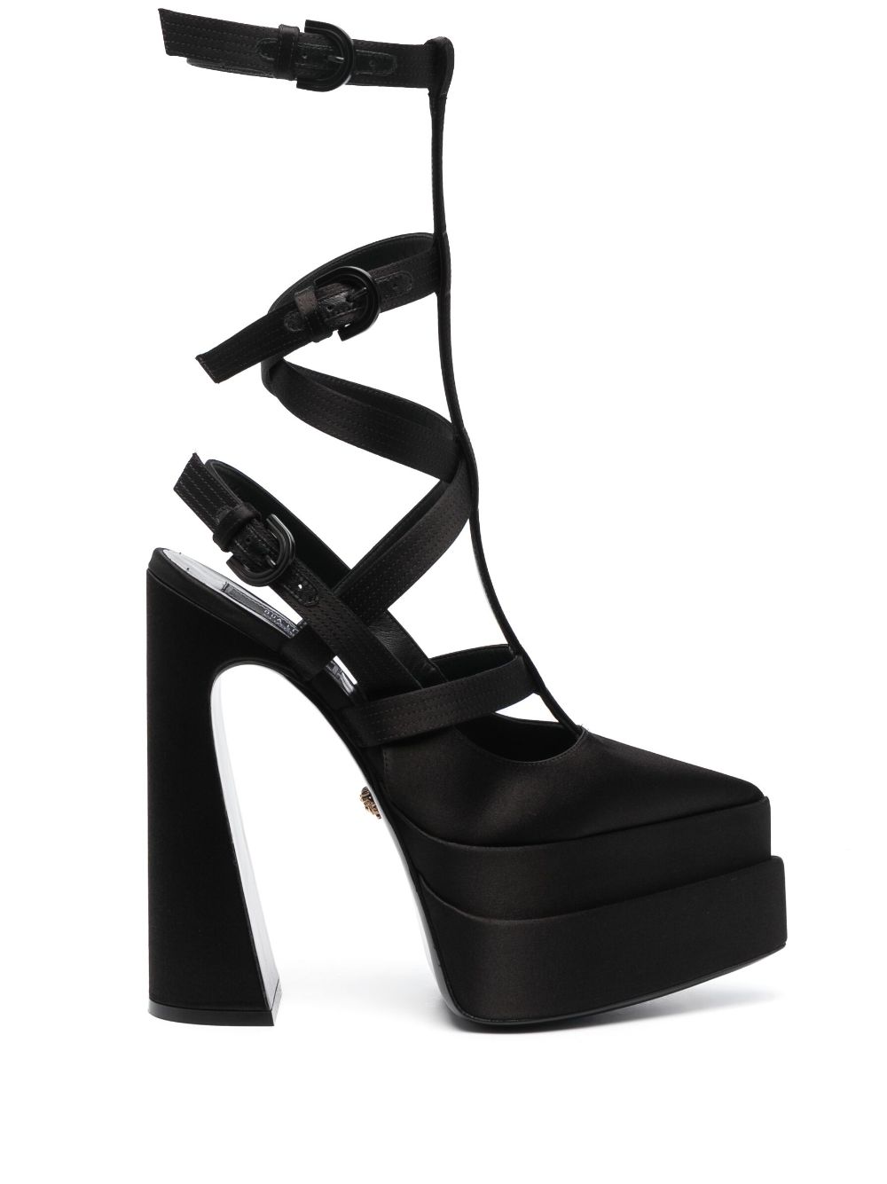 Versace Aevitas Pointy 175mm cage platform pumps - Black von Versace