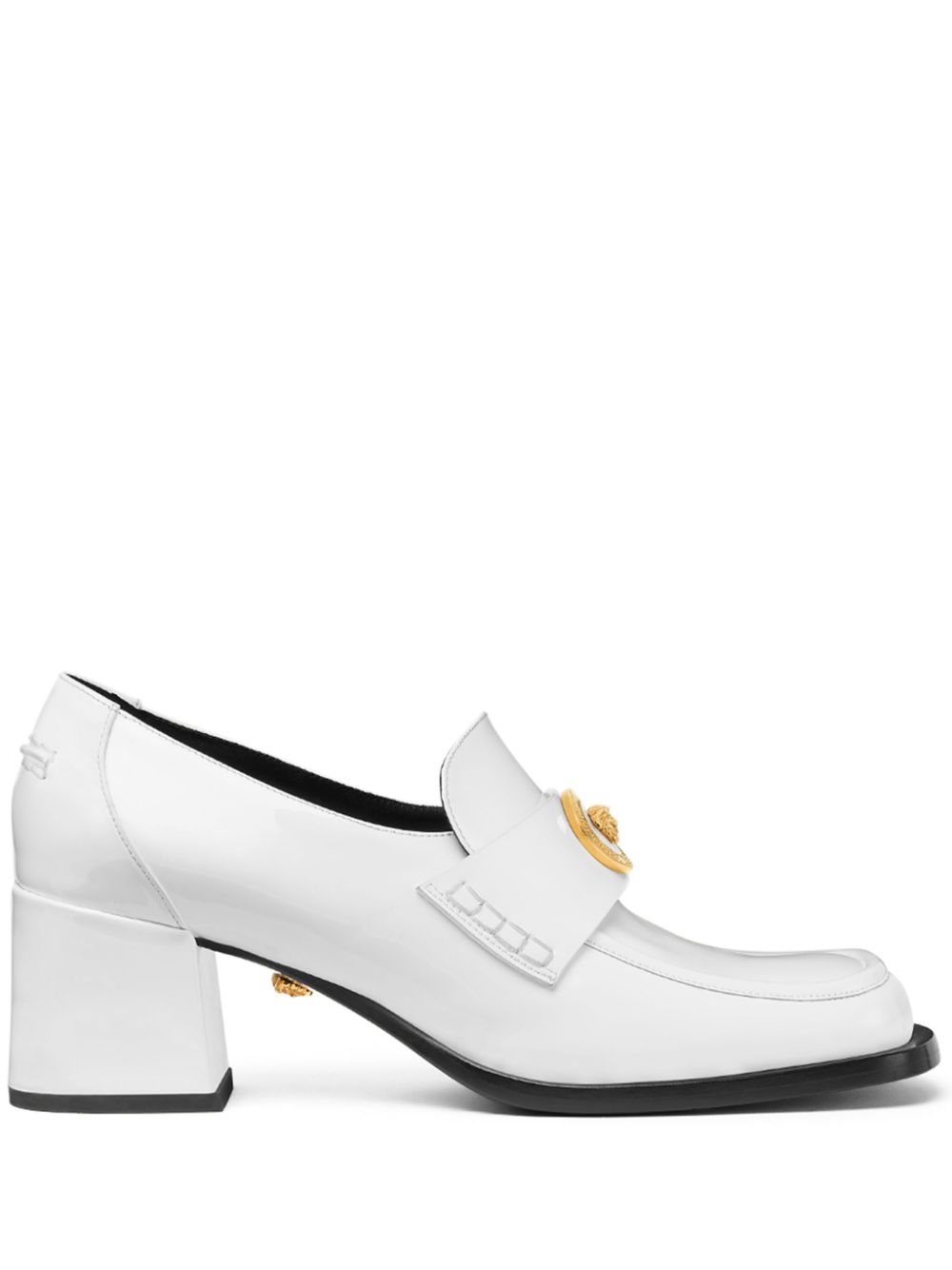 Versace Alia leather loafers - White von Versace