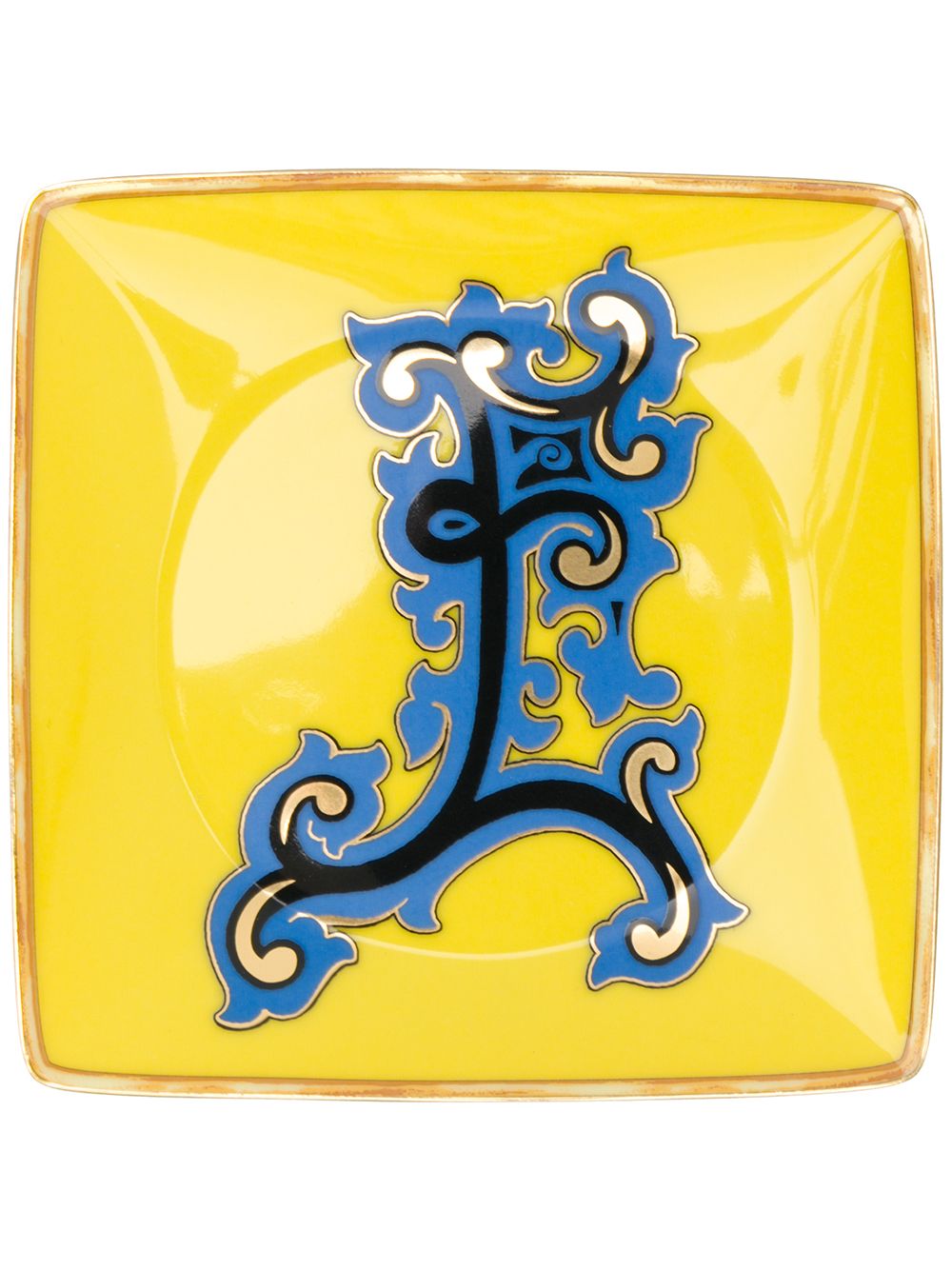 Versace Alphabet 'E' plate (11cm) - Yellow von Versace