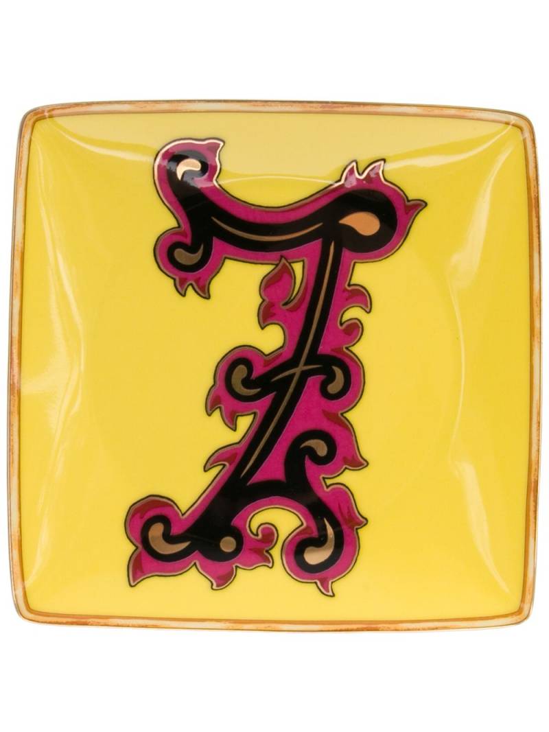 Versace Alphabet Z plate (12cm) - Yellow von Versace