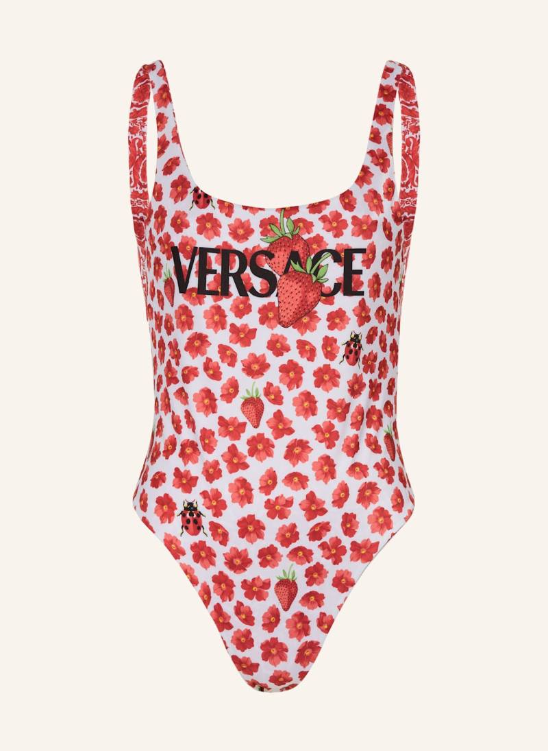 Versace Badeanzug Zum Wenden rot von Versace