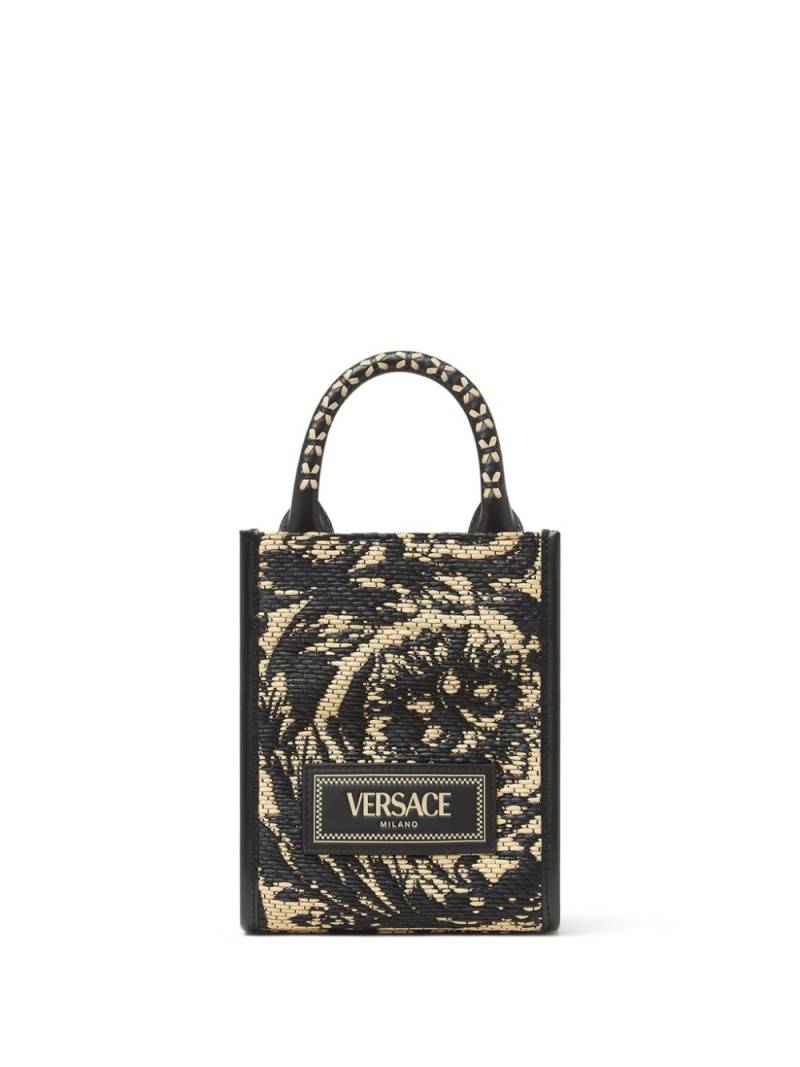 Versace mini Barocco Athena tote bag - Black von Versace