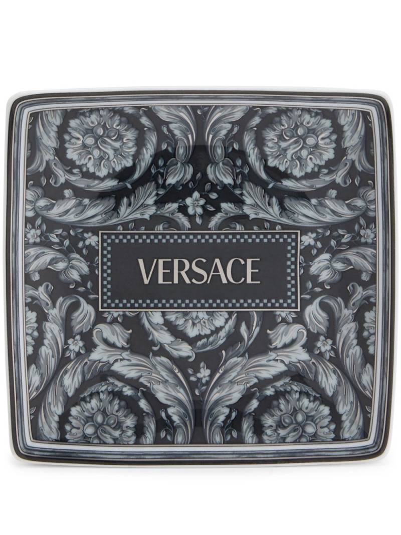 Versace Barocco Haze plate (11.5cm x 11.5cm) - Black von Versace