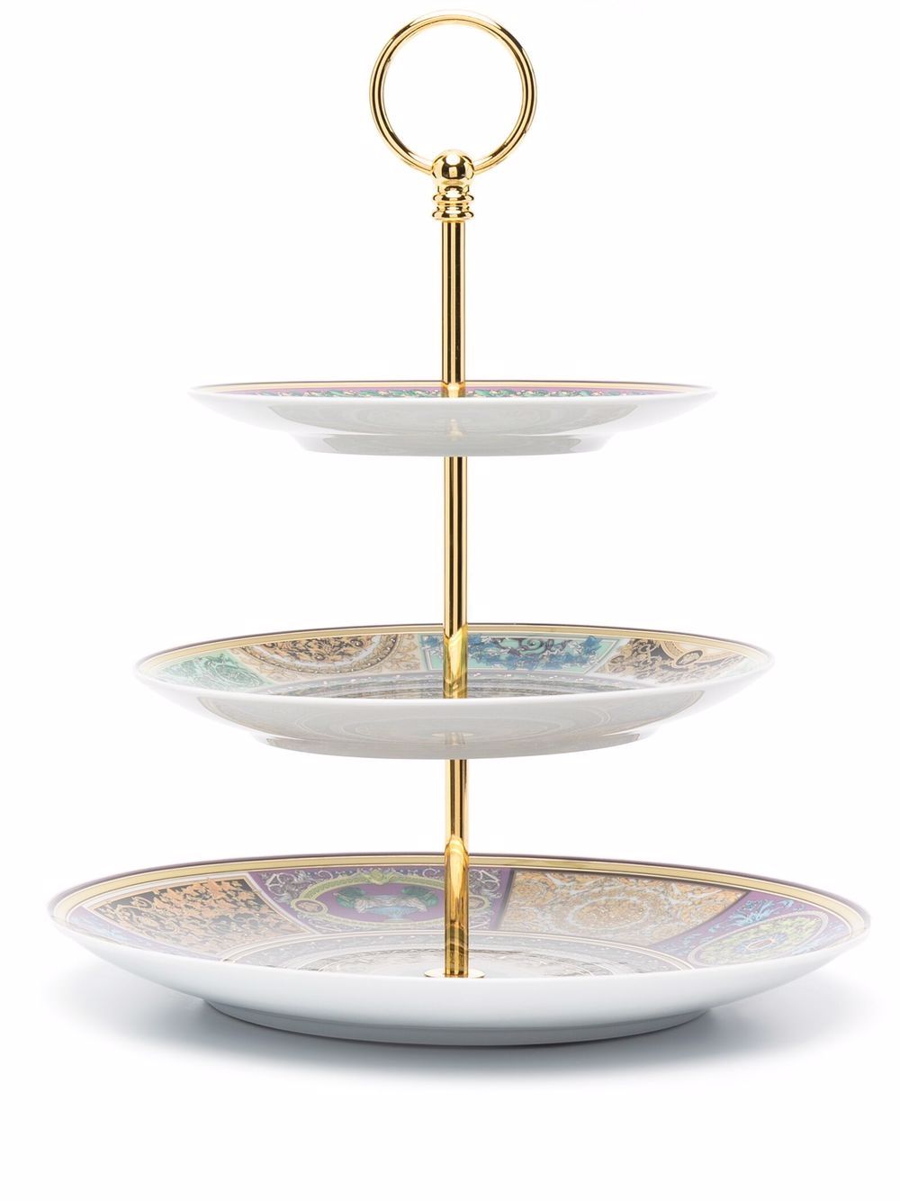 Versace Barocco Mosaic cake stand - White von Versace