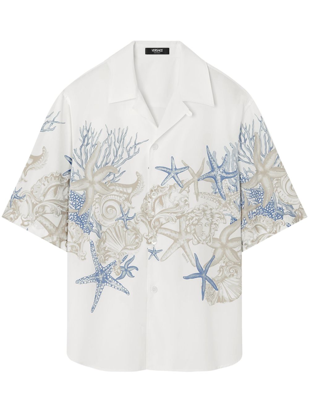 Versace Barocco Sea cotton shirt - White von Versace