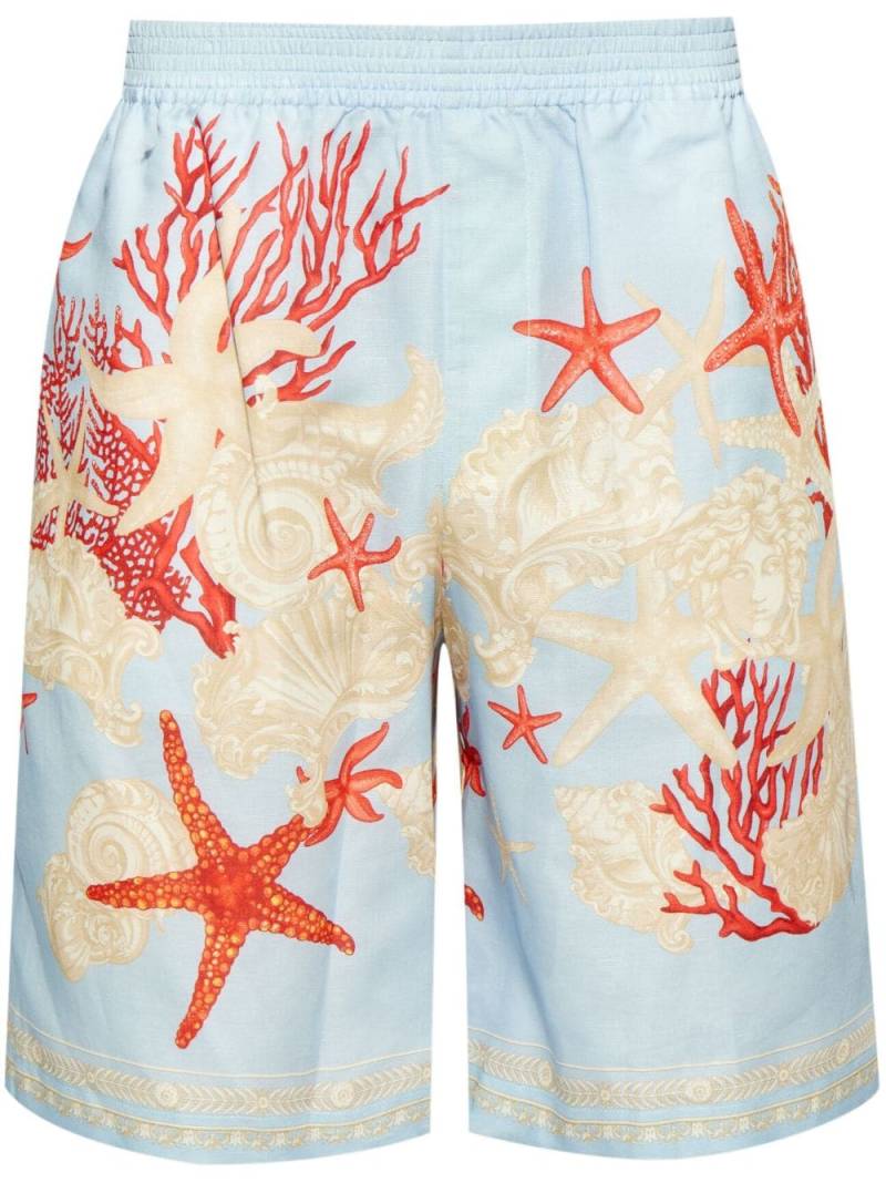 Versace Barocco-Sea cotton shorts - Blue von Versace