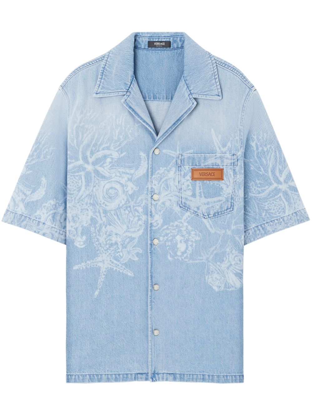 Versace Barocco Sea denim overshirt - Blue von Versace