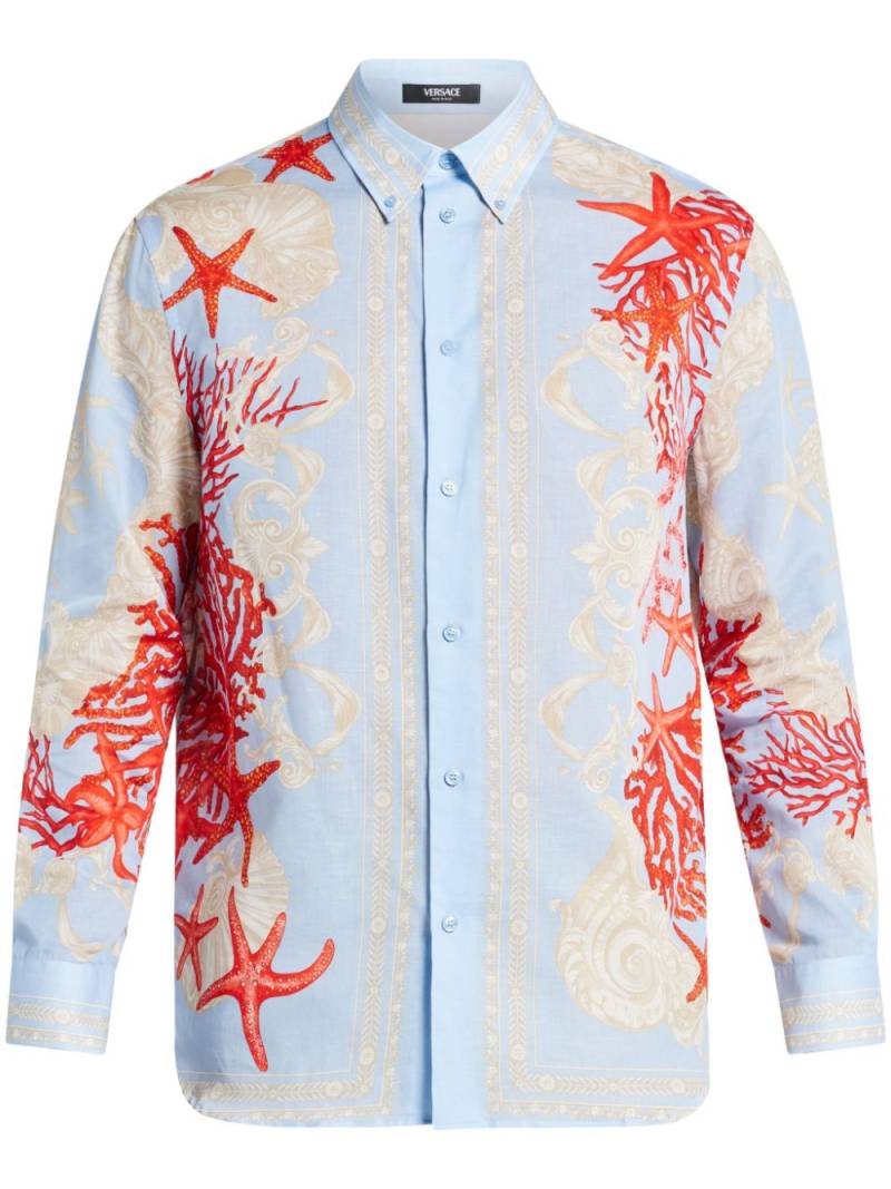 Versace Barocco Sea long-sleeve shirt - Blue von Versace