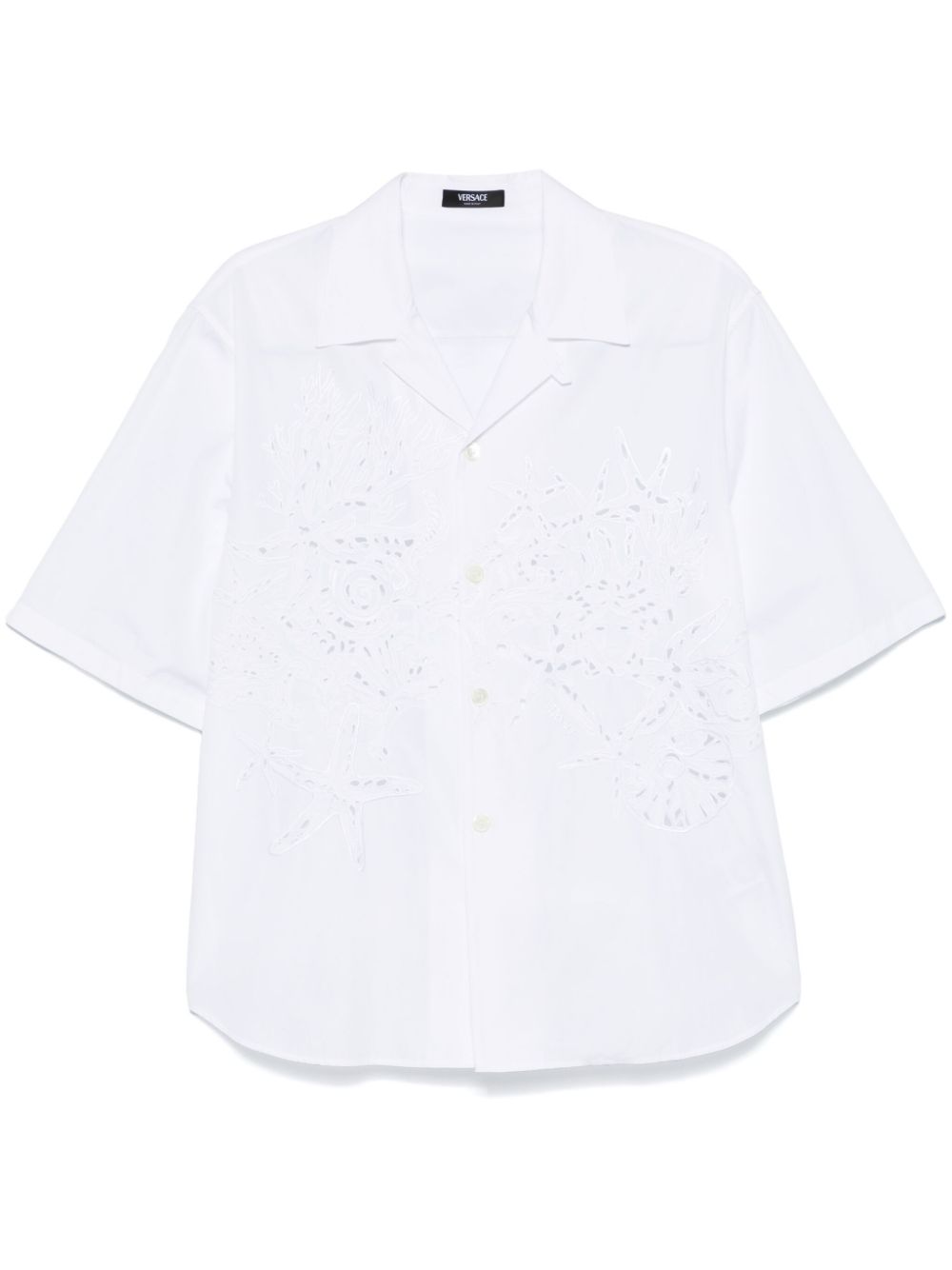 Versace Sangallo embroidered shirt - White von Versace