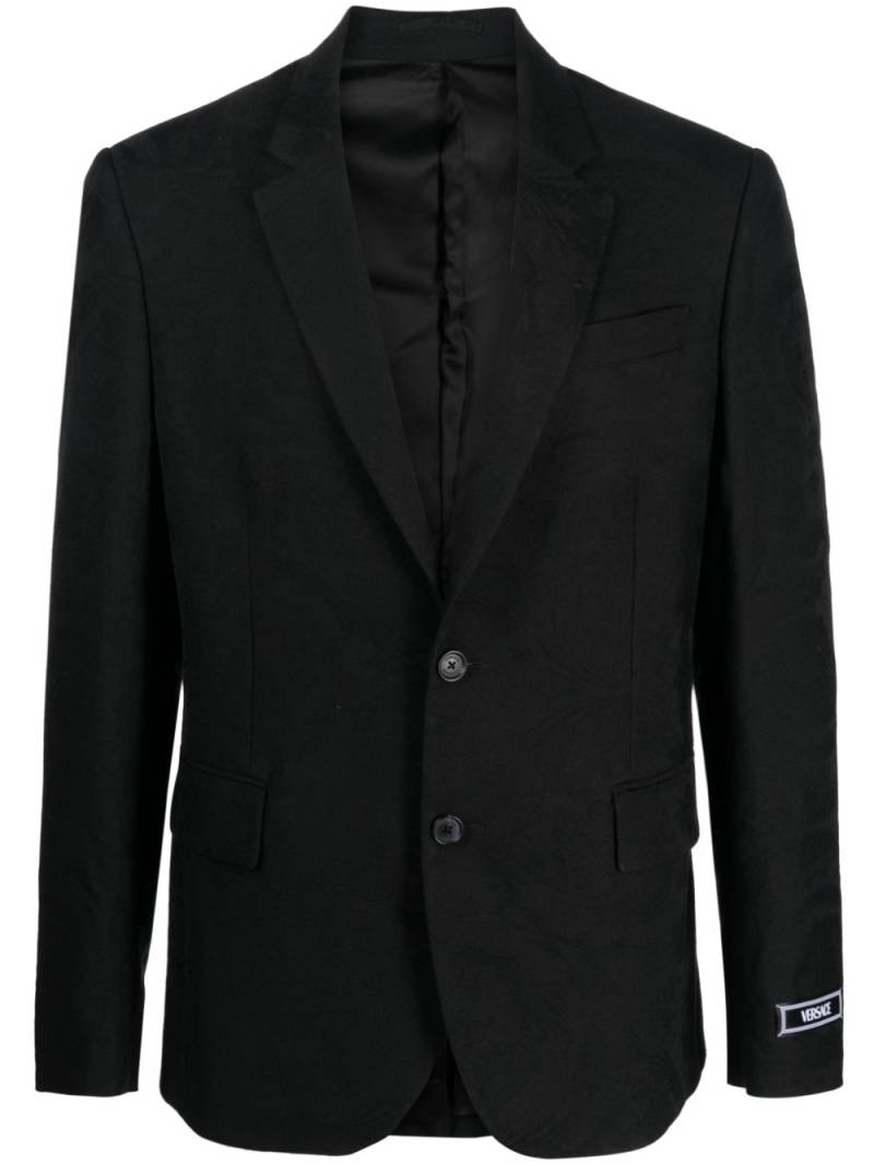 Versace Barocco Silhouette virgin wool blazer - Black von Versace