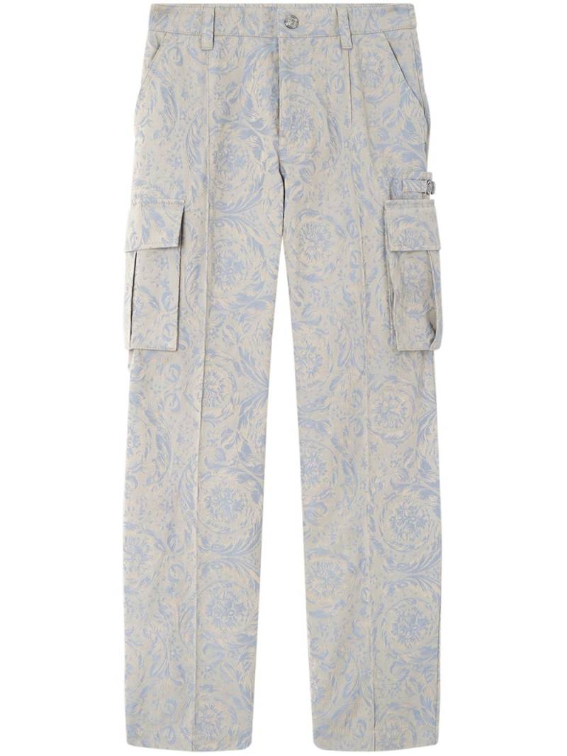 Versace Barocco jacquard cargo trousers - Grey von Versace