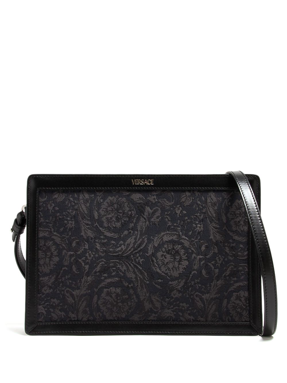 Versace Barocco-jacquard clutch bag - Black von Versace