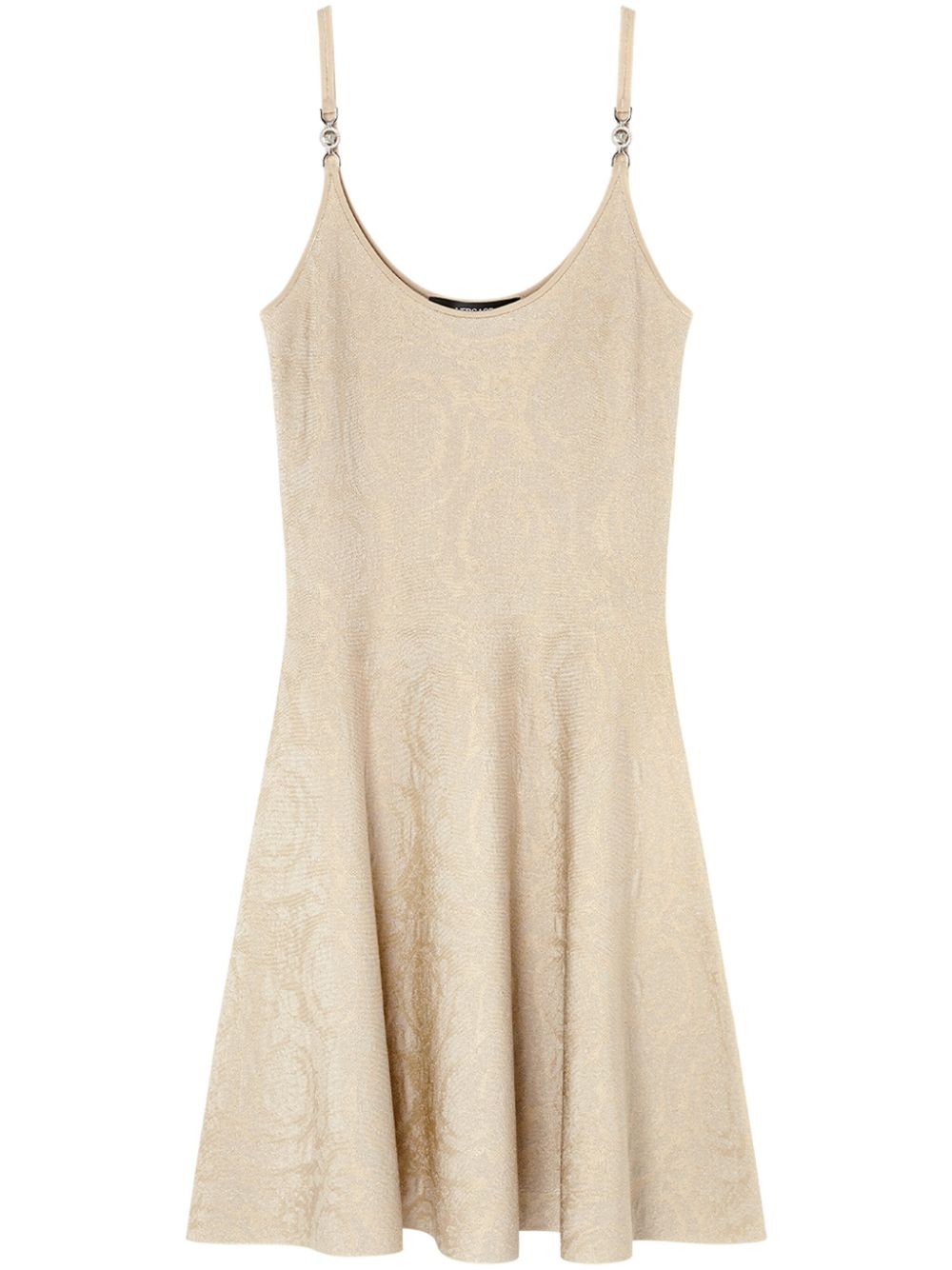 Versace Barocco jacquard flared mini dress - Neutrals von Versace