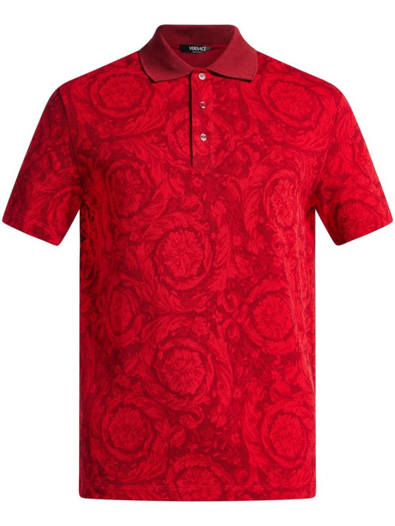 Versace Barocco polo shirt - Red von Versace