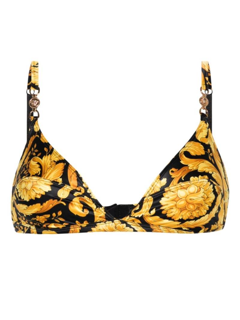 Versace Barocco-print Medusa-motif bra - Yellow von Versace