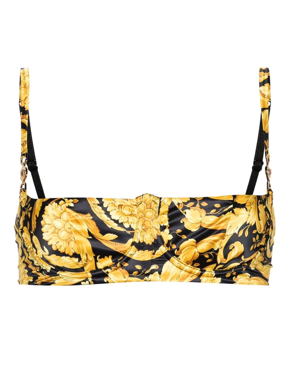 Versace Barocco-print balconette bra - Black von Versace