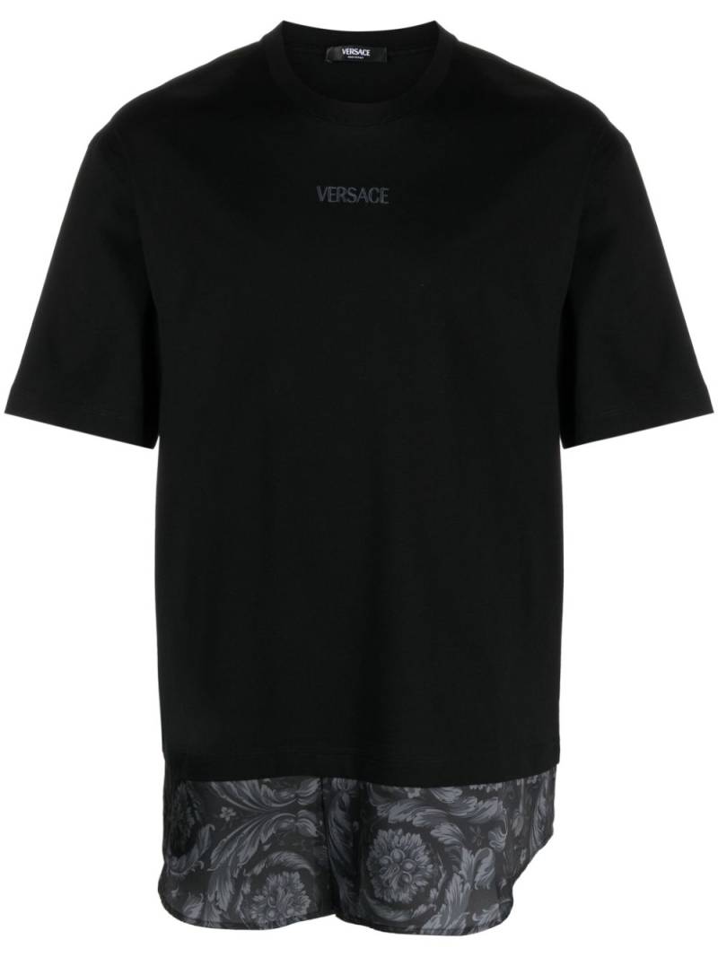 Versace Barocco-print cotton T-shirt - Black von Versace