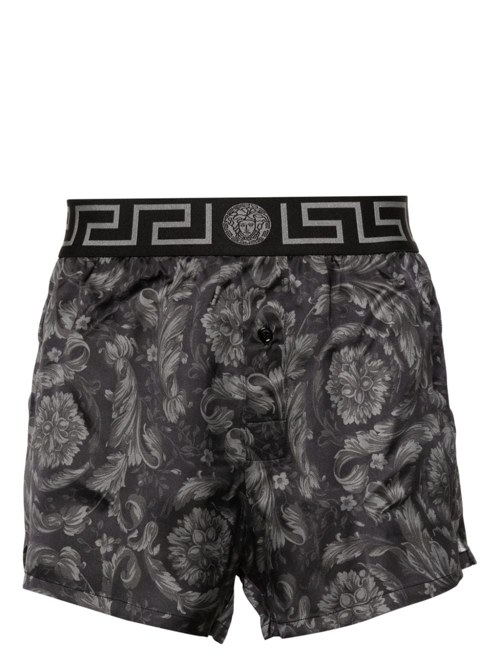 Versace Barocco-print pyjama shorts - Black von Versace