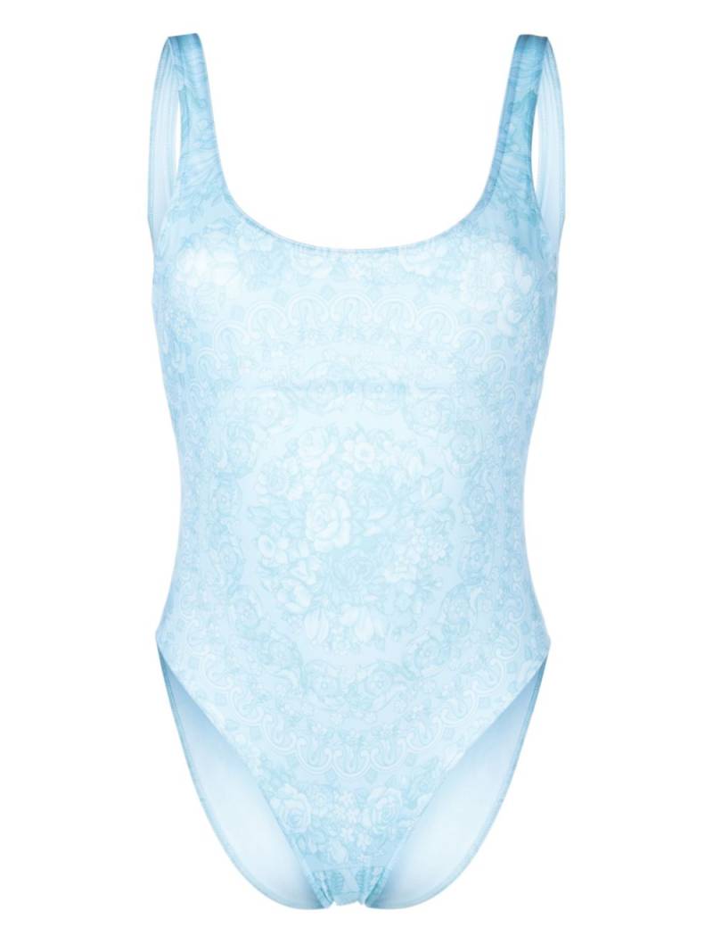 Versace Barocco-print swimsuit - Blue von Versace