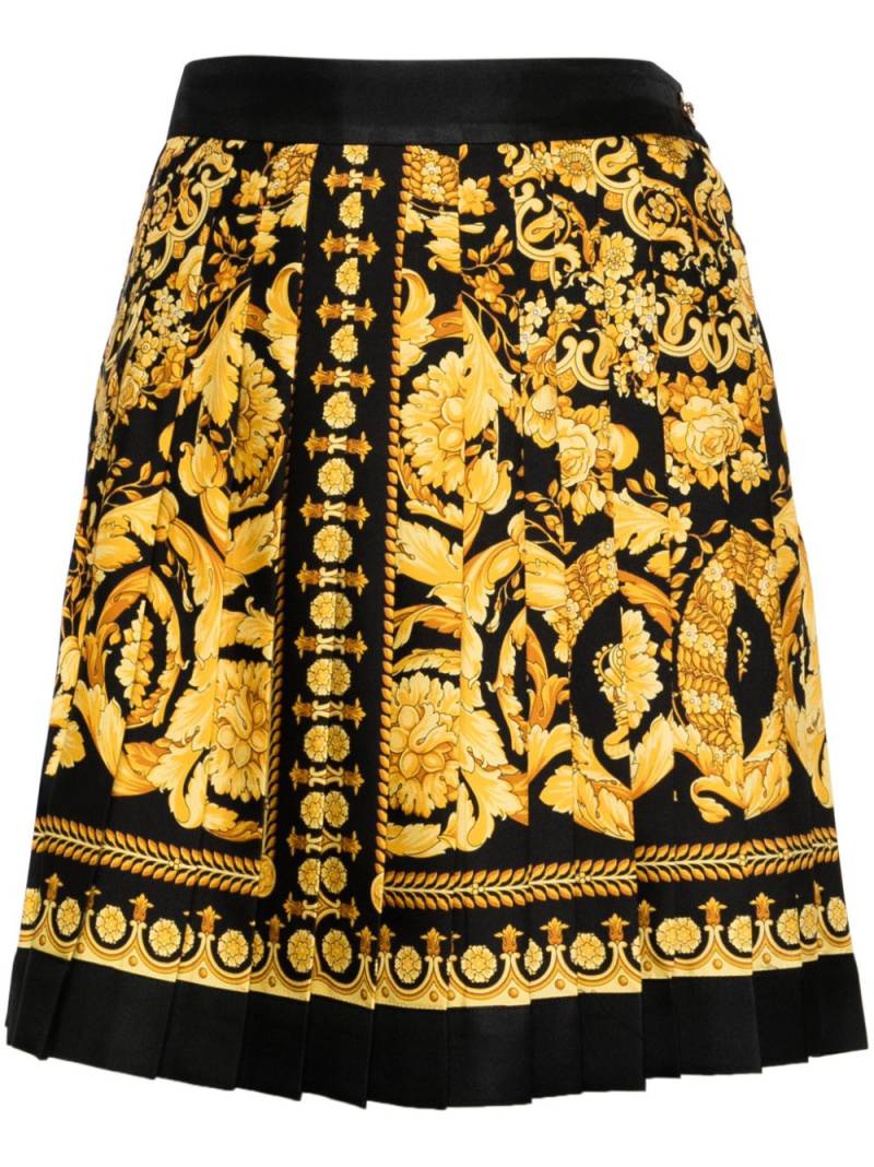 Versace Barocco-print silk miniskirt - Black von Versace