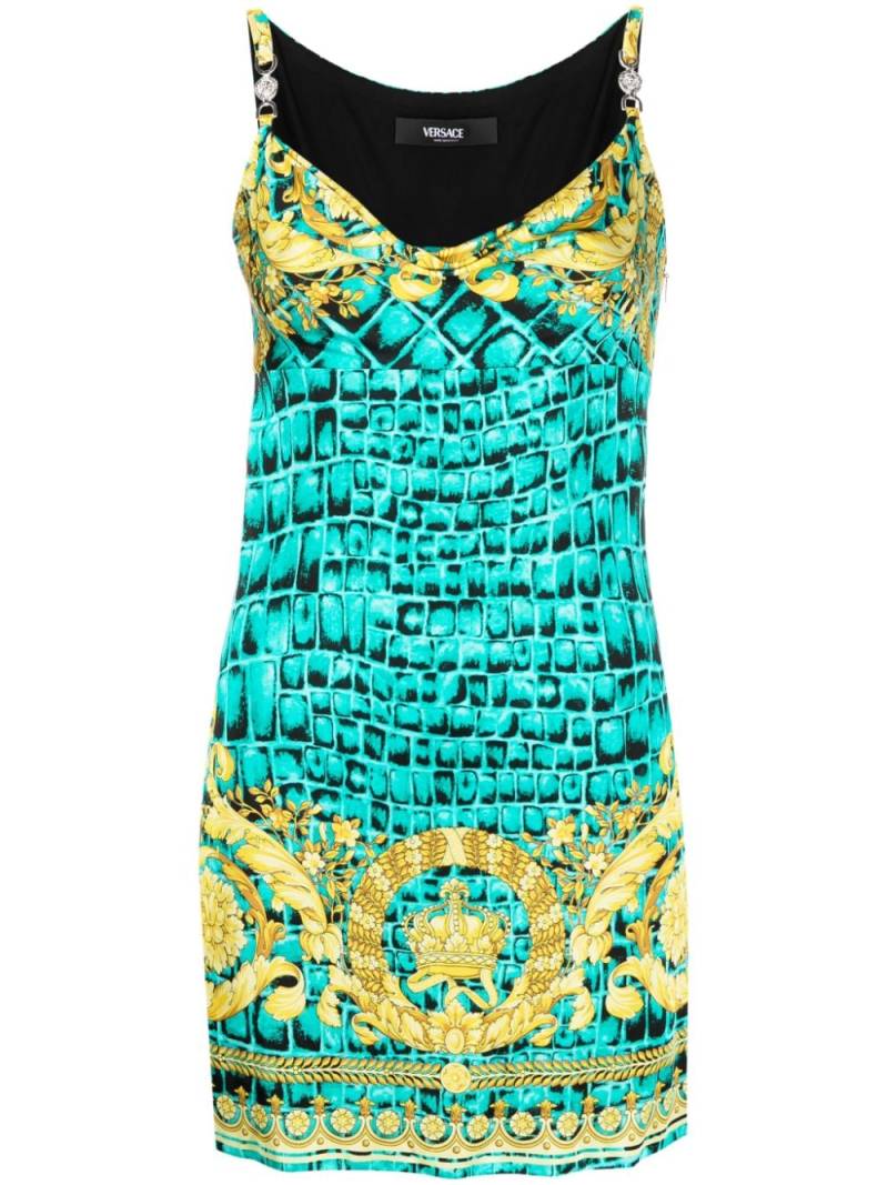 Versace Baroccodile Medusa '95 minidress - Green von Versace