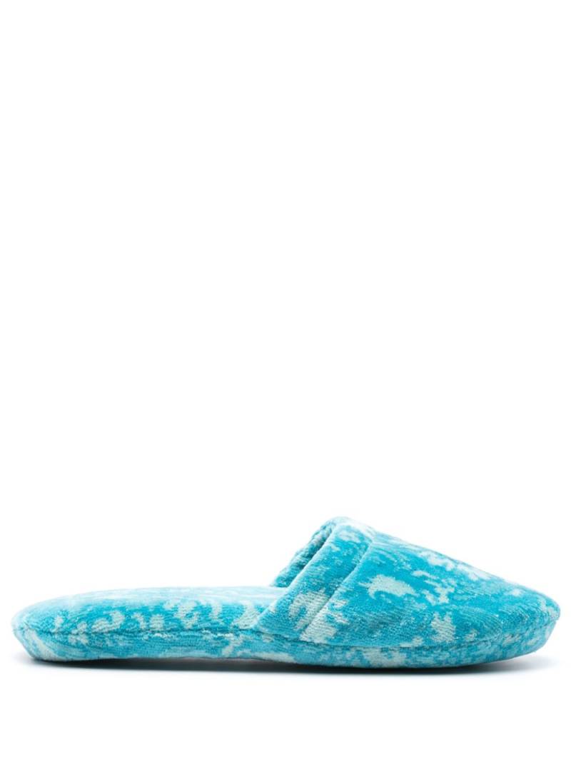 Versace Barocco-print terry-cloth slippers - Blue von Versace