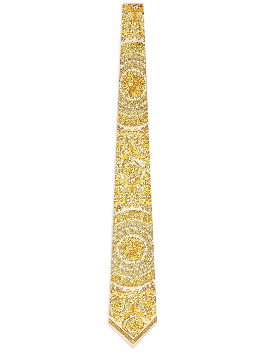 Versace Barocco silk tie - Yellow von Versace