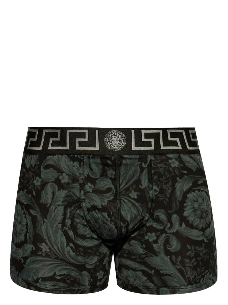 Versace Barocco stretch-cotton boxers - Black von Versace